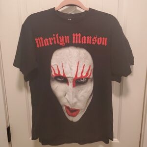 Marilyn Manson Band Tee Tour Black  T Shirt Mens M